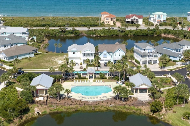 47 Hidden Treasure Dr, Palm Coast, FL 32137 - bird's eye view of a nearby body of water and a pool area