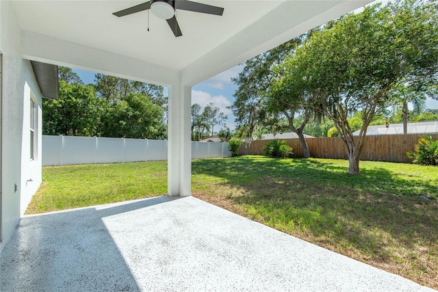 8 Zelda Ct, Palm Coast, FL 32164 - view of yard featuring a patio area and ceiling fan