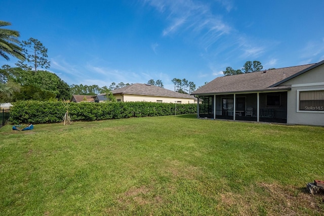 13 Point Of Woods Dr, Palm Coast, FL 32164 - view of green lawn featuring a sunroom