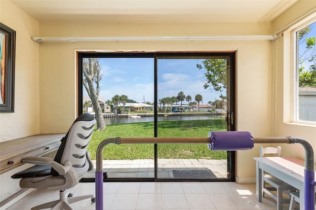 168 Palmetto Ave, Flagler Beach, FL 32136 - tiled office space with a water view