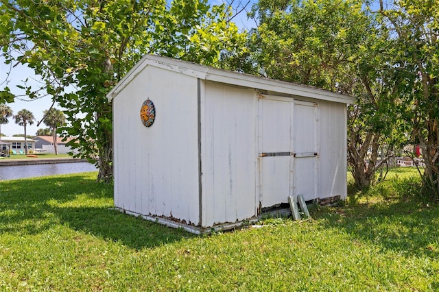 168 Palmetto Ave, Flagler Beach, FL 32136 - view of shed with a water view