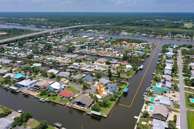168 Palmetto Ave, Flagler Beach, FL 32136 - aerial view of property's location with a large body of water and nearby suburban area
