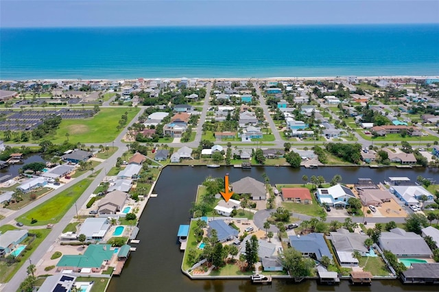 168 Palmetto Ave, Flagler Beach, FL 32136 - aerial view of property and surrounding area with a large body of water and nearby suburban area