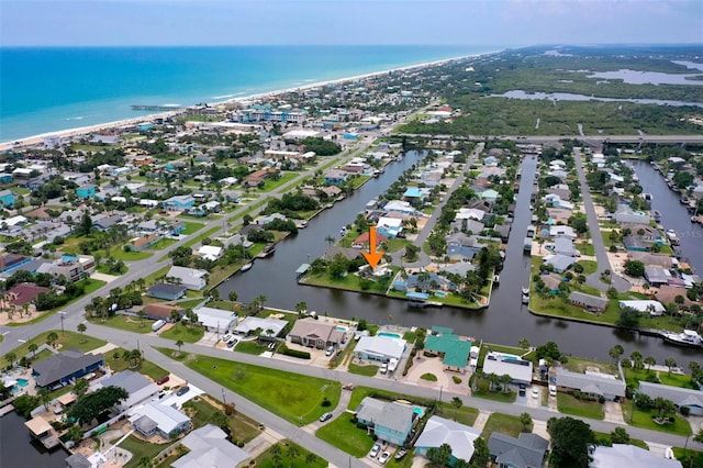 168 Palmetto Ave, Flagler Beach, FL 32136 - aerial view of property and surrounding area with a large body of water and nearby suburban area