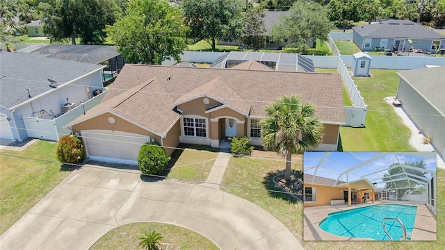 18 Royal Palm Ln, Palm Coast, FL 32164 - aerial view of residential area featuring a pool