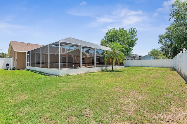 18 Royal Palm Ln, Palm Coast, FL 32164 - view of yard with a lanai
