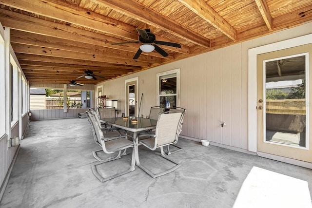 33 Bud Field Dr, Palm Coast, FL 32137 - view of patio with a ceiling fan and outdoor dining space