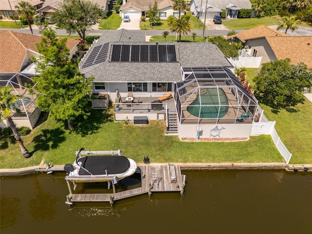 40 Cloverdale Ct N, Palm Coast, FL 32137 - aerial view of residential area with a nearby body of water and a pool