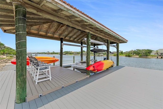 129 Front St, Palm Coast, FL 32137 - dock with boat lift and a water view