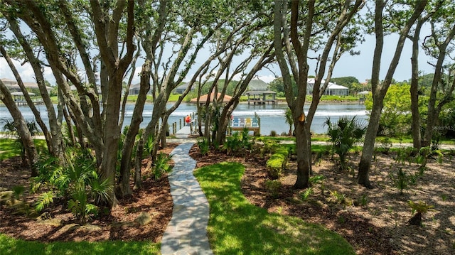 129 Front St, Palm Coast, FL 32137 - view of yard featuring a water view