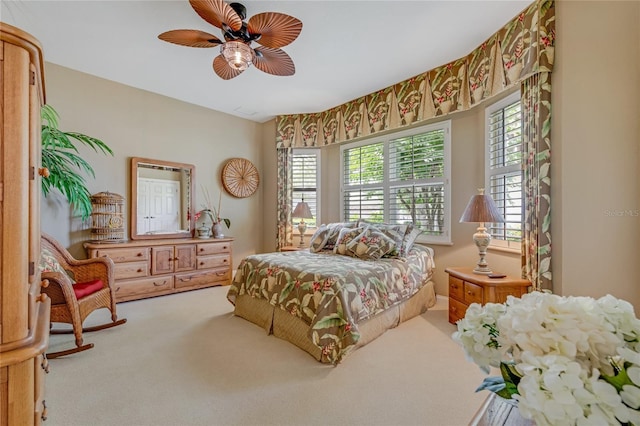 129 Front St, Palm Coast, FL 32137 - carpeted bedroom featuring a ceiling fan