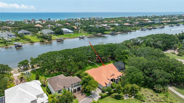 129 Front St, Palm Coast, FL 32137 - aerial view of residential area featuring a large body of water