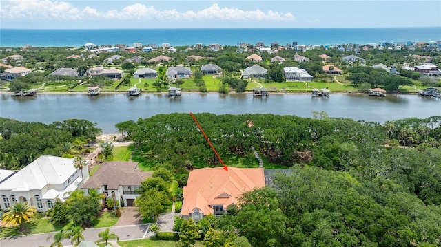 129 Front St, Palm Coast, FL 32137 - aerial perspective of suburban area featuring a nearby body of water