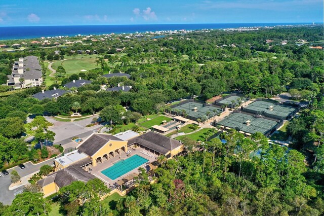 129 Front St, Palm Coast, FL 32137 - aerial view of property and surrounding area featuring a pool