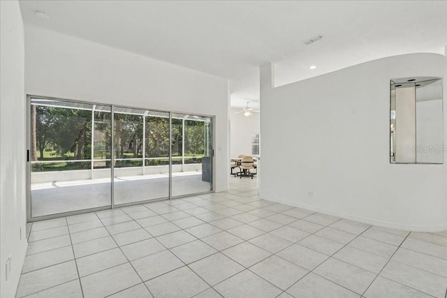 49 Ludlow Ln W, Palm Coast, FL 32137 - unfurnished room featuring tile patterned flooring, a ceiling fan, and recessed lighting