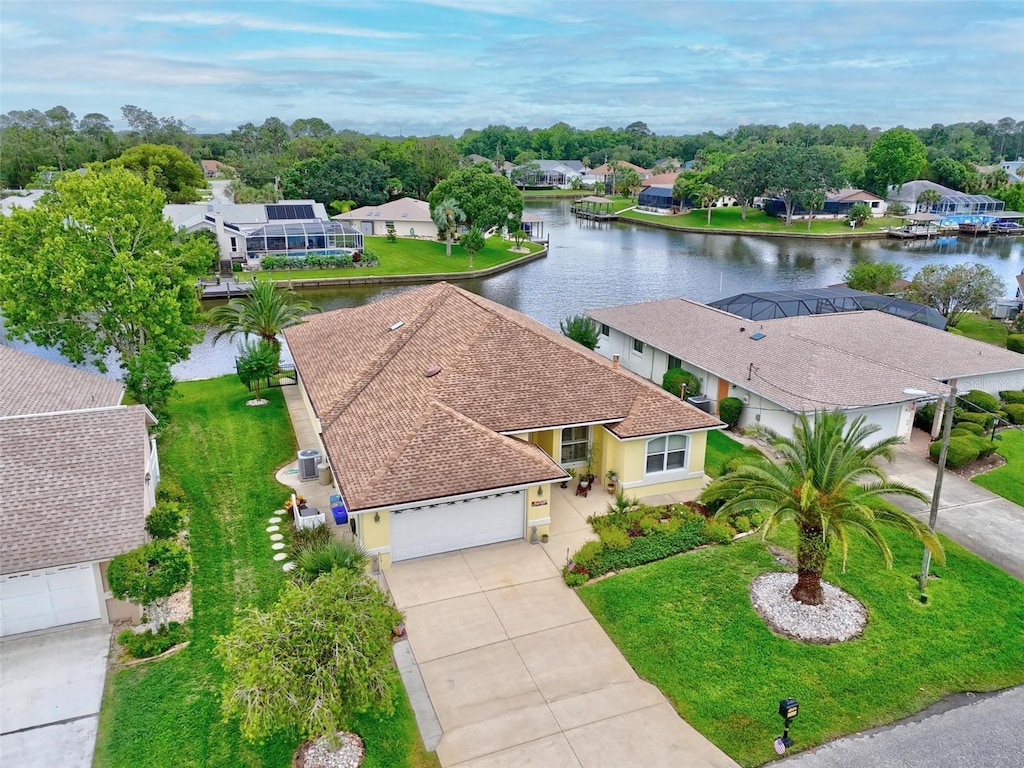 11 Collinson Ct, Palm Coast, FL 32137 - aerial view of residential area featuring a large body of water