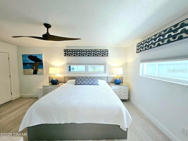 13 Sunrise Ave, Ormond Beach, FL 32176 - bedroom with light wood finished floors, baseboards, and multiple windows