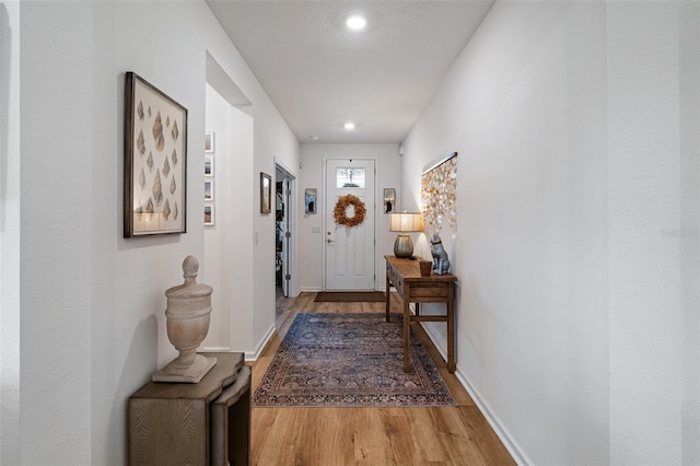 100 Las Casitas Blvd, Palm Coast, FL 32137 - entryway featuring light wood-style floors, recessed lighting, and baseboards