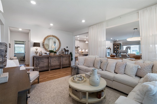 100 Las Casitas Blvd, Palm Coast, FL 32137 - living area with recessed lighting and wood finished floors