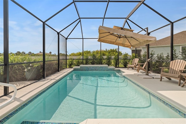 100 Las Casitas Blvd, Palm Coast, FL 32137 - outdoor pool with a patio area and glass enclosure