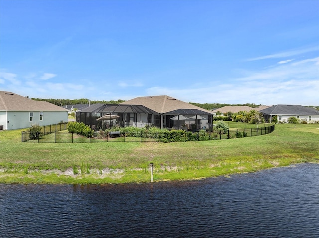 100 Las Casitas Blvd, Palm Coast, FL 32137 - water view featuring a fenced backyard