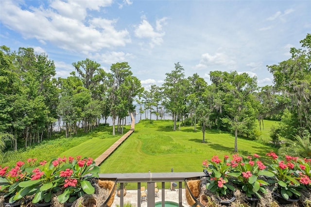140 Monterey Bay Ln, Green Cove Springs, FL 32043 - view of green lawn with a water view