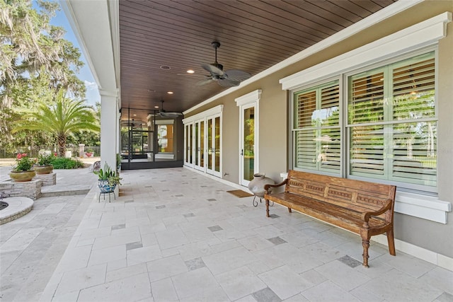 140 Monterey Bay Ln, Green Cove Springs, FL 32043 - view of patio with a ceiling fan and french doors