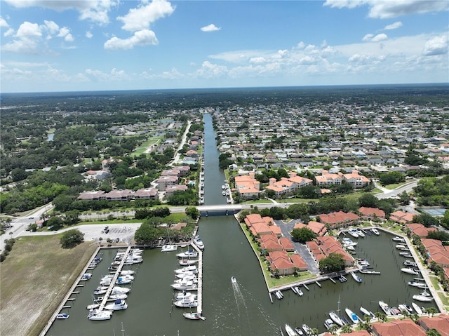 200 Bella Harbor Ct Unit 113, Palm Coast, FL 32137 - aerial view of residential area featuring a marina and a large body of water