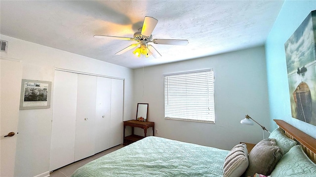 1640 Juno Trl Unit 202E, Astor, FL 32102 - bedroom with a closet and ceiling fan