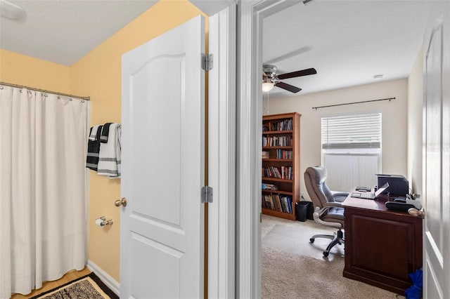 65 Lob Wedge Ln, Bunnell, FL 32110 - office space with a ceiling fan and carpet