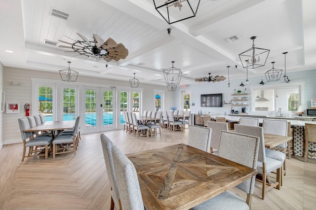 65 Lob Wedge Ln, Bunnell, FL 32110 - dining room with recessed lighting and beam ceiling