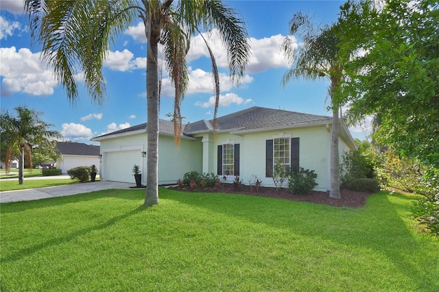 775 Blackmoor Gate Ln, Saint Augustine, FL 32084 - single story home featuring stucco siding, an attached garage, driveway, and a front yard