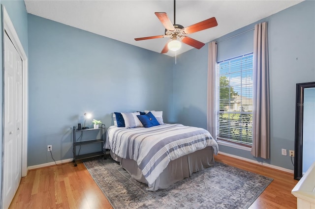 775 Blackmoor Gate Ln, Saint Augustine, FL 32084 - bedroom with wood finished floors, baseboards, and a ceiling fan
