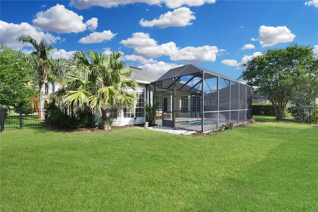 775 Blackmoor Gate Ln, Saint Augustine, FL 32084 - rear view of house with an outdoor pool, a lanai, and a patio