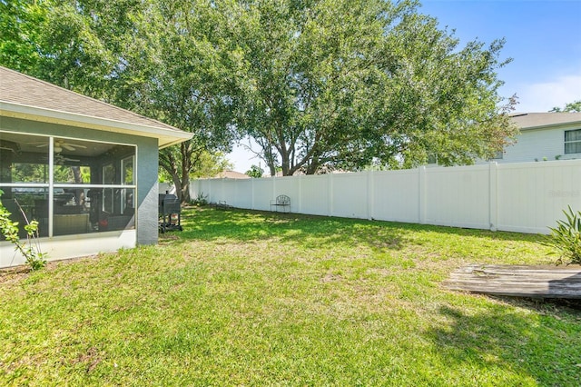 8 Buttermill Dr, Palm Coast, FL 32137 - view of yard featuring a sunroom