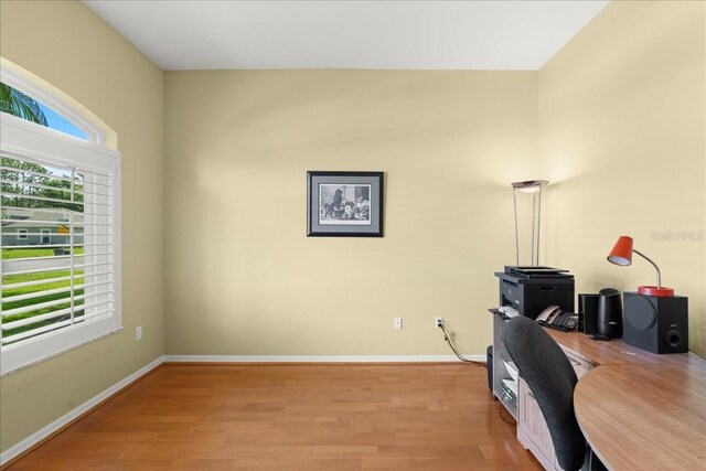 58 Slocum Path, Palm Coast, FL 32164 - office area featuring wood finished floors and baseboards