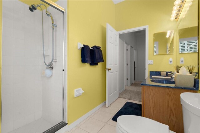 58 Slocum Path, Palm Coast, FL 32164 - full bath with toilet, a stall shower, and tile patterned flooring