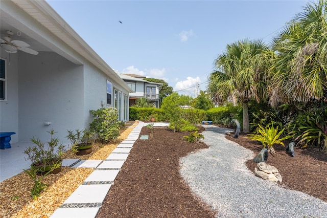 45 Atlantic Dr, Palm Coast, FL 32137 - view of yard featuring a ceiling fan