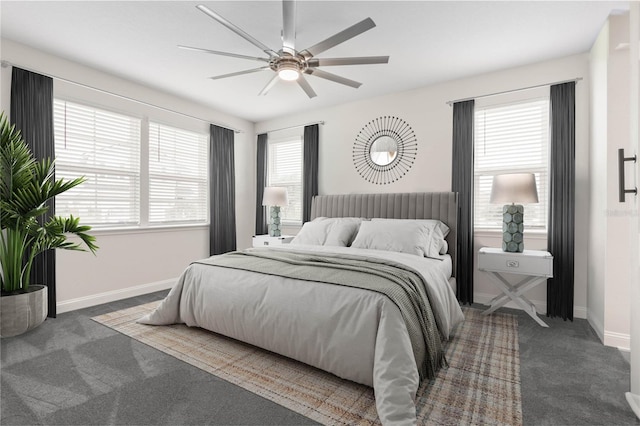 13 Las Brisas Way, Palm Coast, FL 32137 - bedroom featuring carpet, baseboards, and ceiling fan
