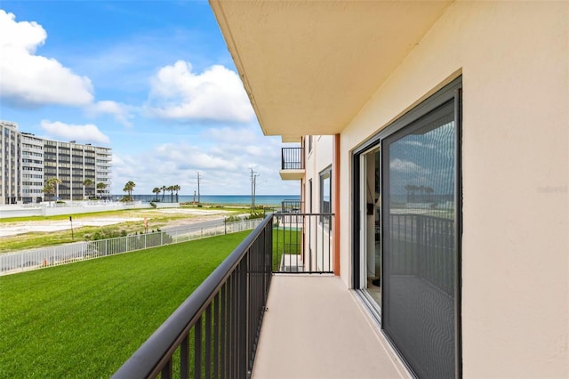 3600 S Ocean Shore Blvd Unit 222, Flagler Beach, FL 32136 - balcony featuring a water view