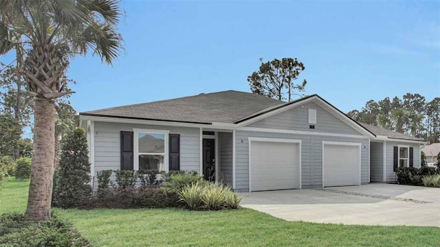 115 Wellwood Ln Unit A, Palm Coast, FL 32164 - view of front of property featuring a garage, concrete driveway, and a front lawn