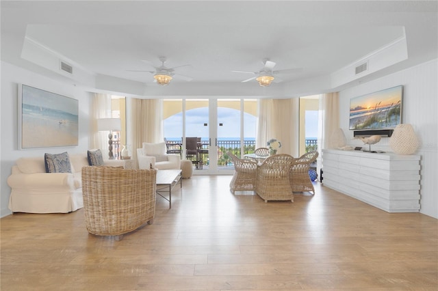 200 Ocean Crest Dr Unit 605, Palm Coast, FL 32137 - living room with a ceiling fan and wood-type flooring