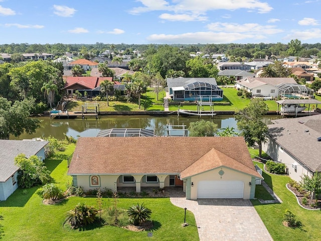7 Fleming Ct, Palm Coast, FL 32137 - aerial perspective of suburban area with a nearby body of water