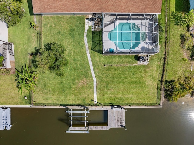 7 Fleming Ct, Palm Coast, FL 32137 - drone / aerial view of a pool area