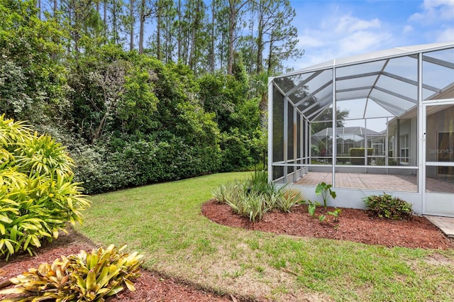 115 Bay Lake Dr, Ormond Beach, FL 32174 - view of green lawn featuring a lanai