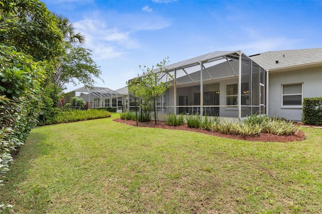 115 Bay Lake Dr, Ormond Beach, FL 32174 - view of grassy yard featuring a lanai