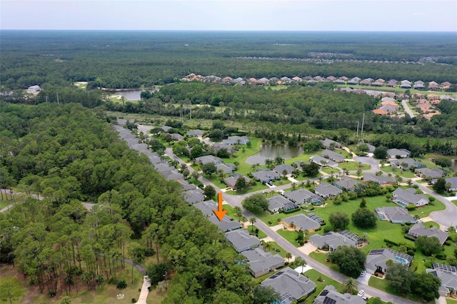 115 Bay Lake Dr, Ormond Beach, FL 32174 - aerial view of property's location with a forest, a nearby body of water, and nearby suburban area