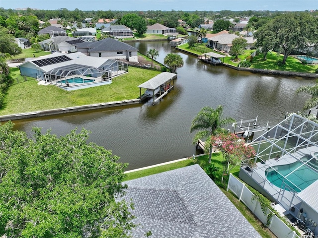 56 Columbia Ln, Palm Coast, FL 32137 - aerial view of residential area featuring a nearby body of water and a pool area