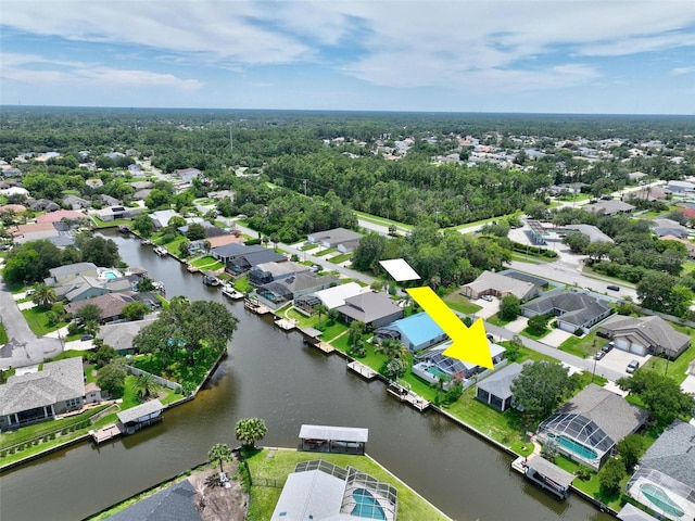56 Columbia Ln, Palm Coast, FL 32137 - aerial perspective of suburban area featuring a large body of water