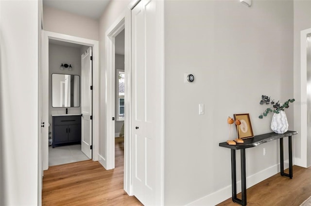 56 Columbia Ln, Palm Coast, FL 32137 - corridor with light wood-type flooring and baseboards